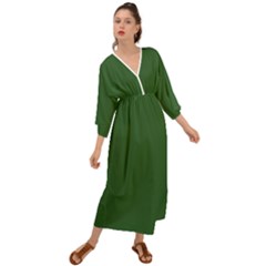 Basil Green	 - 	grecian Style Maxi Dress by ColorfulDresses