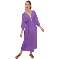 Iris Purple	 - 	grecian Style Maxi Dress by ColorfulDresses