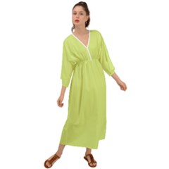 Mindaro Green	 - 	grecian Style Maxi Dress by ColorfulDresses