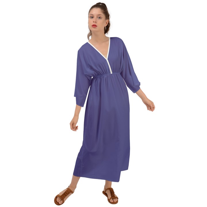 Blue Iris	 - 	Grecian Style Maxi Dress