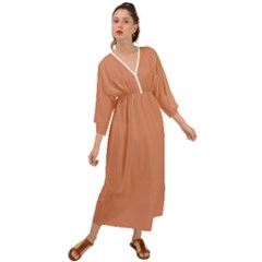 Soft Copper	 - 	Grecian Style Maxi Dress