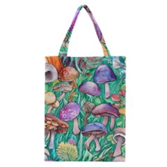 Forestcore Fantasy Farmcore Mushroom Foraging Classic Tote Bag by GardenOfOphir