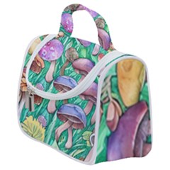 Forestcore Fantasy Farmcore Mushroom Foraging Satchel Handbag by GardenOfOphir