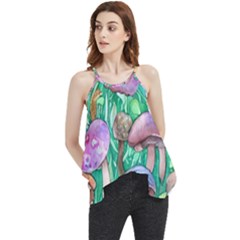 Forestcore Fantasy Farmcore Mushroom Foraging Flowy Camisole Tank Top by GardenOfOphir