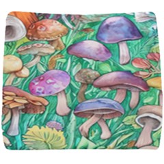 Forestcore Fantasy Farmcore Mushroom Foraging Seat Cushion by GardenOfOphir