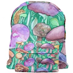 Forestcore Fantasy Farmcore Mushroom Foraging Giant Full Print Backpack by GardenOfOphir