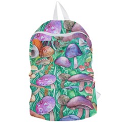 Forestcore Fantasy Farmcore Mushroom Foraging Foldable Lightweight Backpack by GardenOfOphir