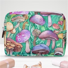 Forestcore Fantasy Farmcore Mushroom Foraging Make Up Pouch (medium) by GardenOfOphir