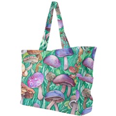 Forestcore Fantasy Farmcore Mushroom Foraging Simple Shoulder Bag by GardenOfOphir