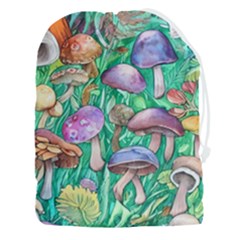 Forestcore Fantasy Farmcore Mushroom Foraging Drawstring Pouch (3xl) by GardenOfOphir