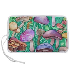 Forestcore Fantasy Farmcore Mushroom Foraging Pen Storage Case (l) by GardenOfOphir