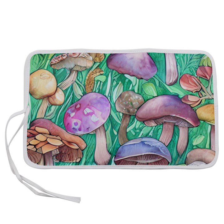 Forestcore Fantasy Farmcore Mushroom Foraging Pen Storage Case (L)