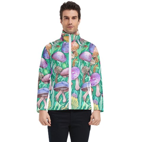 Forestcore Fantasy Farmcore Mushroom Foraging Men s Bomber Jacket by GardenOfOphir