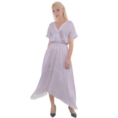 Languid Lavender Purple	 - 	cross Front Sharkbite Hem Maxi Dress by ColorfulDresses