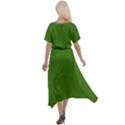 Light Seaweed Green	 - 	Cross Front Sharkbite Hem Maxi Dress View2