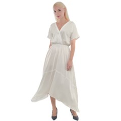 Coconut Milk	 - 	cross Front Sharkbite Hem Maxi Dress by ColorfulDresses