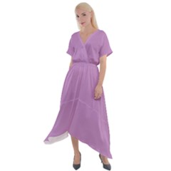 Purple Dragon	 - 	cross Front Sharkbite Hem Maxi Dress by ColorfulDresses