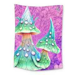 Garden Mushroom Foraging Medium Tapestry by GardenOfOphir