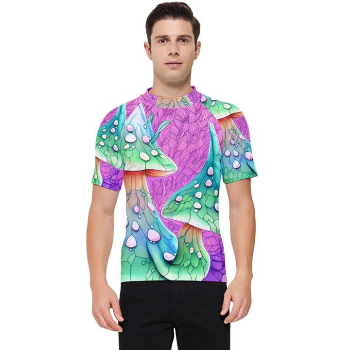 Garden Mushroom Foraging Men s Short Sleeve Rash Guard