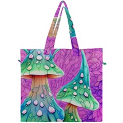 Garden Mushroom Foraging Canvas Travel Bag by GardenOfOphir