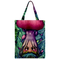 Mushroom Hunting In The Forest Zipper Classic Tote Bag by GardenOfOphir