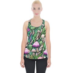 Mushrooms In The Woods Piece Up Tank Top by GardenOfOphir