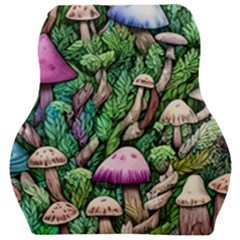 Mushrooms In The Woods Car Seat Velour Cushion  by GardenOfOphir