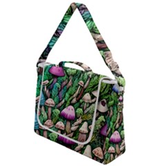 Mushrooms In The Woods Box Up Messenger Bag by GardenOfOphir