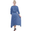 Blue Yonder	 - 	Quarter Sleeve Wrap Front Maxi Dress View2