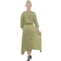 Khaki	 - 	Quarter Sleeve Wrap Front Maxi Dress View2