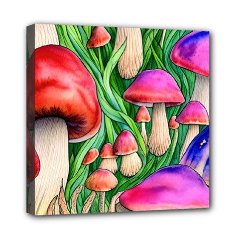 Mushroom Mini Canvas 8  X 8  (stretched) by GardenOfOphir