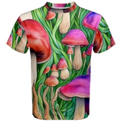 Mushroom Men s Cotton Tee by GardenOfOphir