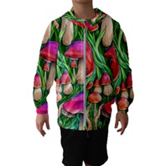 Mushroom Kids  Hooded Windbreaker by GardenOfOphir