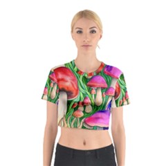 Mushroom Cotton Crop Top by GardenOfOphir