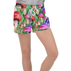 Mushroom Velour Lounge Shorts by GardenOfOphir