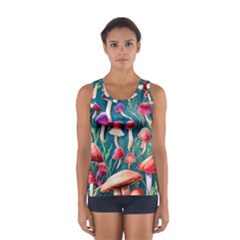 Forest Mushroom Sport Tank Top  by GardenOfOphir