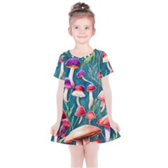 Forest Mushroom Kids  Simple Cotton Dress by GardenOfOphir