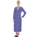 Blue Iris	 - 	Velvet Maxi Wrap Dress View1