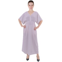 Languid Lavender Purple	 - 	v-neck Boho Style Maxi Dress by ColorfulDresses