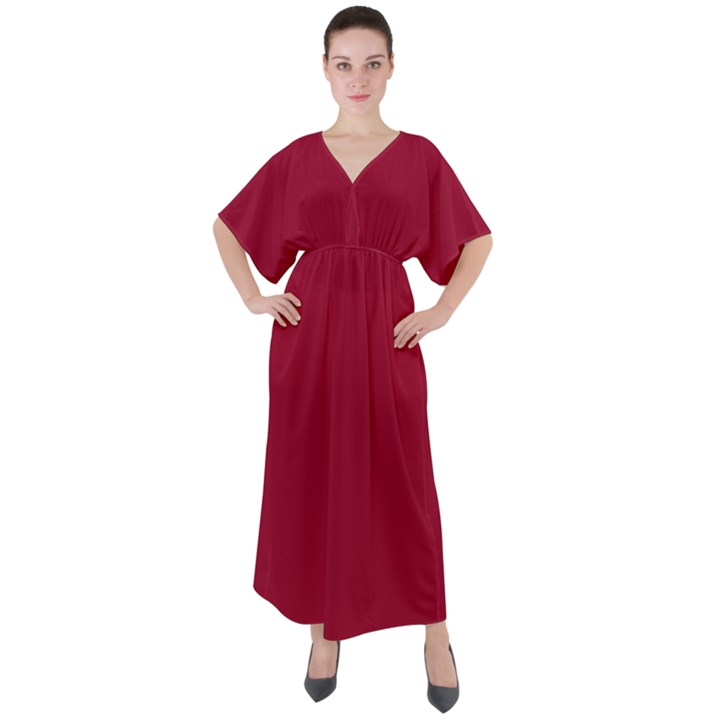 Jester Red	 - 	V-Neck Boho Style Maxi Dress