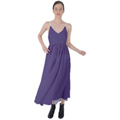 Cyber Grape Purple	 - 	tie Back Maxi Dress by ColorfulDresses