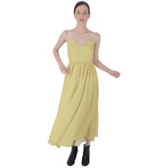 Custard Yellow	 - 	tie Back Maxi Dress by ColorfulDresses