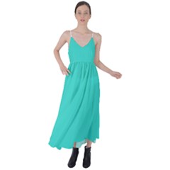 Turquoise	 - 	tie Back Maxi Dress by ColorfulDresses