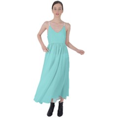 Soft Turquoise	 - 	tie Back Maxi Dress by ColorfulDresses