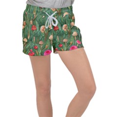 Fairycore Mushroom Velour Lounge Shorts by GardenOfOphir