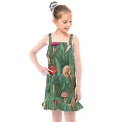 Fairycore Mushroom Kids  Overall Dress by GardenOfOphir