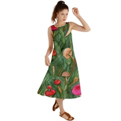 Fairycore Mushroom Summer Maxi Dress by GardenOfOphir