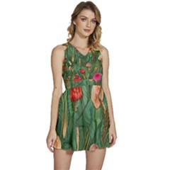 Fairycore Mushroom Sleeveless High Waist Mini Dress by GardenOfOphir