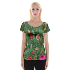 Fairycore Mushroom Cap Sleeve Top by GardenOfOphir