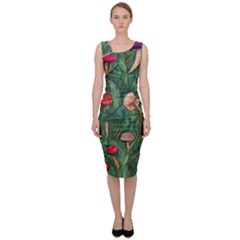 Fairycore Mushroom Sleeveless Pencil Dress by GardenOfOphir